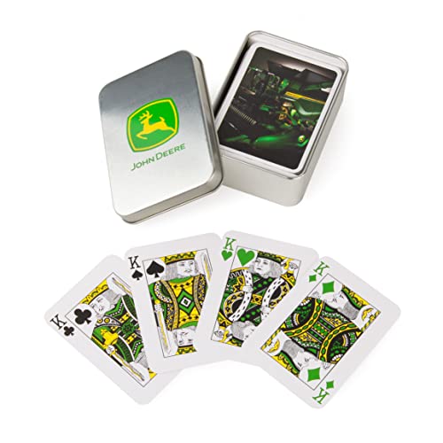 John Deere Spielkarten in Blechdose, 52 Karten Deck mit Traktorbild, inklusive Sammler-Blechbox mit Logo, Kartenspiel für Kinder ab 6 Jahren John Deere Spielkarten in Blechdose, 52 Karten Deck mit Traktorbild, inklusive Sammler-Blechbox mit Logo, Kartenspiel für Kinder ab 6 Jahren von JOHN DEERE