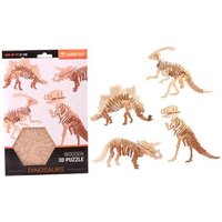 JOHNTOY 26096 Holzpuzzle 3D Dinosaurier, sortiert von JOHNTOY