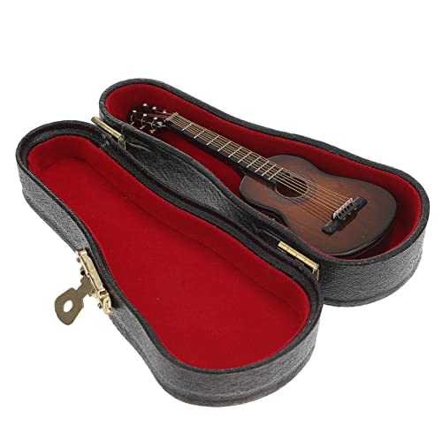 1 Satz Gitarrenmodell E-Gitarre Für Klein Bausatz Mehrere Gitarrenspielzeug Für Mini-Gitarre Miniatur-Gitarren- Musical Anfänger Spielzeughaus Holz Coffee JOINPAYA von JOINPAYA