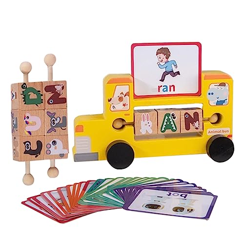 JOINPAYA 1 Set Jungen Und Mädchen Block Wettbewerb Alphabet Lernen Spielzeug Holz Kleinkinder Puzzles Für 1-3 Jahre Alt von JOINPAYA