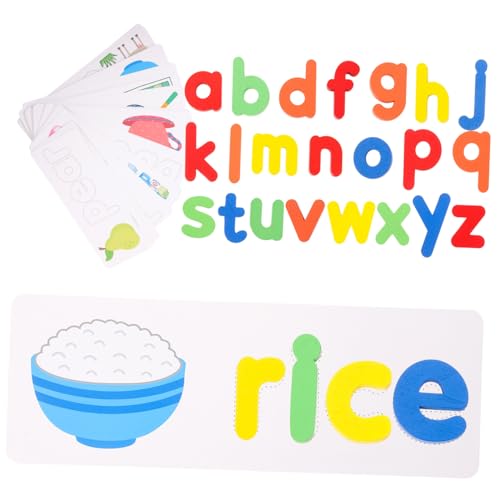 1 Satz Zahlen-Buchstaben-paarung Zahlenspielzeug Bodenpuzzle Für Kinder Englisches Kartenspielzeug Alphabet-Spielzeug Kinderspielzeug ABC-bodenrätsel Holzspielzeug Papier Colorful JOINPAYA von JOINPAYA