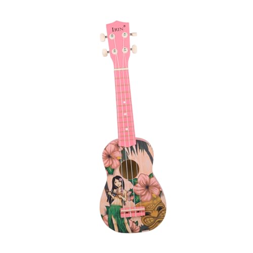 1 Stück 21 21 Zoll Ukulele Wunderschöne Ukulele Anfang Ukulele Mini-Ukulele Exquisite Kleine Ukulele Saiteninstrument -Ukulele Ukulele Für Die Frühe Bildung Linde Rosa JOINPAYA von JOINPAYA