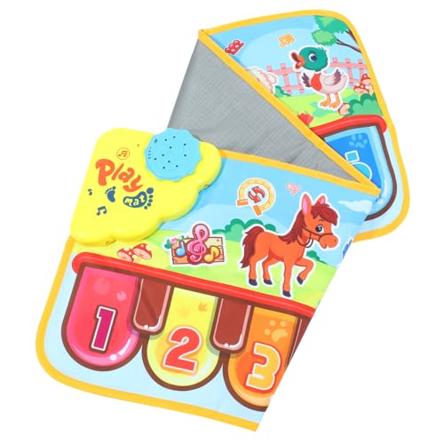 1 Stück Früherziehung Musikdecke Musikspielzeug Kinderspielzeug Spielmatte Für Babys Musiktastatur Cartoon Decke Musik Touch Spieldecke Klavierspielzeug JOINPAYA von JOINPAYA