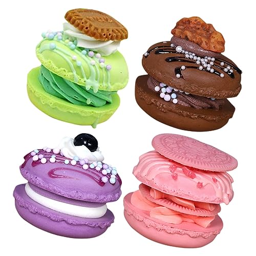 JOINPAYA 4 Stück Gefälschtes Macaron-Modell Macaron-Modelle Foto-Requisite Künstlicher Macaron Simulations-Macaron Künstliche Lebensmitteldekoration Tisch-Macaron- Hausbedarf Pu von JOINPAYA