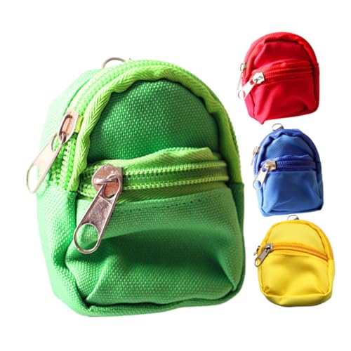 4 Stück Mini Rucksack Spielzeug Kleine Rucksäcke Mini Deko Zubehör Mini Schultasche Ornamente Puppen Rucksack Miniatur Rucksack Mini Rucksack Taschen Mini JOINPAYA von JOINPAYA