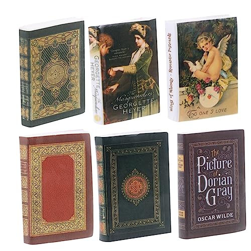 6St Vintage Buchmodell Bücherdekoration Miniatur-Bücher-Modell Bücher Modell Kinderbuch für jucarii pentru copii Miniaturbücher Mini-Buchhandwerk Papier JOINPAYA von JOINPAYA