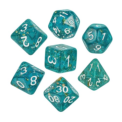 JOINPAYA 7St Würfel aus Acryl polyedrische Würfel transparente Würfel lustige Würfelspiel-Requisiten Brettspiel Würfel RPG-Würfel lichtwürfel travel Cubes Würfel Spielzeug Partyzubehör Blue von JOINPAYA