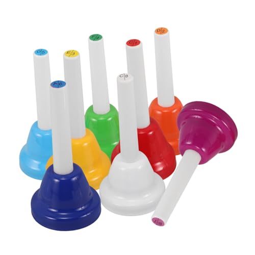 8 STK Musikalisches Handglocken-Set Glocken Für Schlaginstrumente Tempelglocke Musikspielzeug Für Kinder Musikinstrument Pädagogisches Musikspielzeug Schulglocke Metall JOINPAYA von JOINPAYA