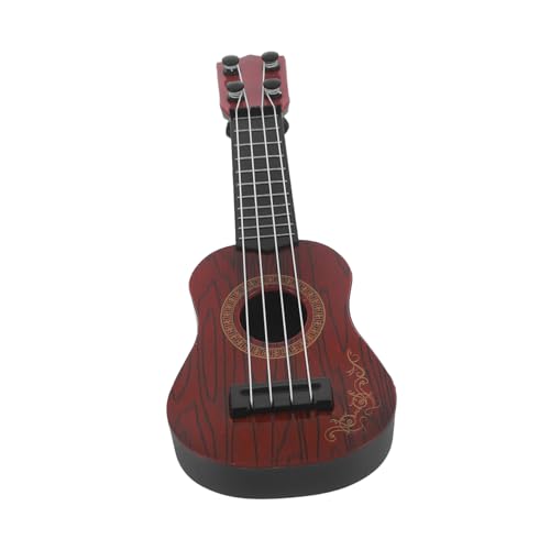 Gitarrenspielzeug für Kinder realistische Gitarrenfigur Gitarren-Lernspielzeug Kinder Gitarre Spielzeug Kinder Instrument Spielzeug tragbares Spielzeug Gitarre üben Abs Brown JOINPAYA von JOINPAYA