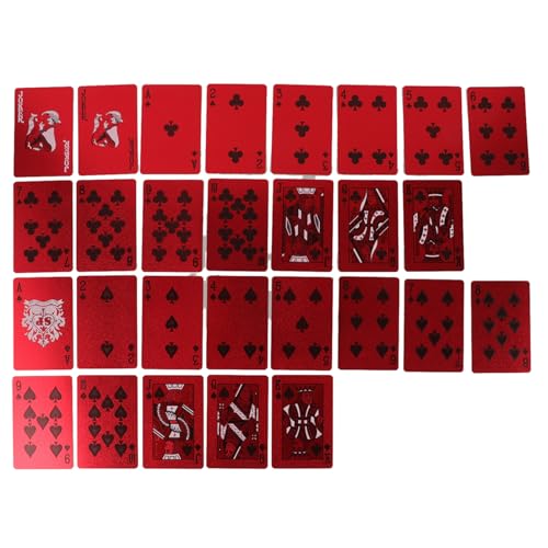 JOINPAYA 1 Deck Mini-Spielkarten Hochzeit Party Gastgeschenk Rote Rose Miniatur-Pokerkarten Wasserdicht Kleine Reisedecks Karten Festival Familienspiel Für Poker-Motto-Partyzubehör von JOINPAYA