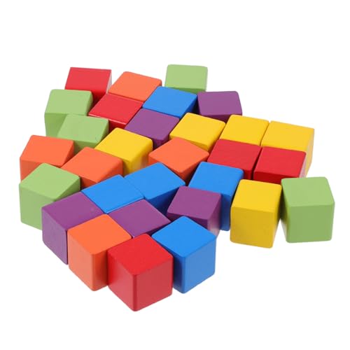 JOINPAYA 1 Farbige Blöcke Würfelblock mit geometrischen Blöcken -Baustein Würfel Bauen Puzzle holzspielzeug holzbausteine Kinderspielzeug Kleinkindspielzeug Colorful von JOINPAYA