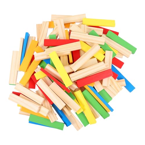 JOINPAYA 1 Holzblock Holzspielzeug Puzzle Building Blocks for laubsäge stapeln Blockspielzeug Stapelspielzeug aus Holz Bausteinspielzeug hölzern Colorful von JOINPAYA