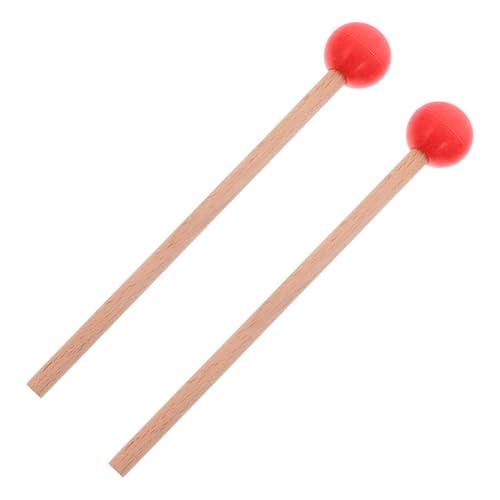 JOINPAYA 1 Paar Marimbaschlägel Xylophon-Trommelstock Musik-Drumsticks Mallet-Trommelstöcke Percussion-Stick Schlägel für Schlagtrommeln universelle Trommelschlägel Buchenholz rot von JOINPAYA