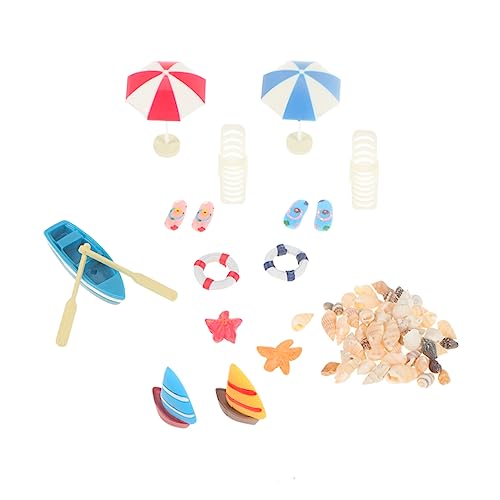 JOINPAYA 1 Satz 13Tlg Mini-Strandspielzeug Miniatur-Puppenstubenmöbel Spielzeug für Kinder Puppenhaus-Strandszene Beach Toys for Kinder sandspielzeug Mini-Strandschmuck Hölzern von JOINPAYA