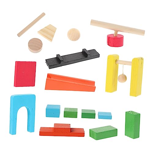 JOINPAYA 1 Satz 19 Stück Domino-mechanismus Kind Bausteine Dominosteine ​​für Kinder Spielsteine ​​stapeln Domino-stapelspielzeug Dominospiel Für Kinder Lern-rennspiel Für Kinder Holz von JOINPAYA