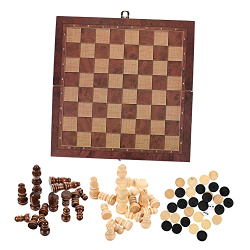 JOINPAYA 1 Satz 3 1 Internationales Schach Magnetisches Brettspiel Tragbares Schach Pädagogisches Japanisches Brettspiel Intelligenz Schach Schachbrett Elektronisch Hölzern Brown von JOINPAYA