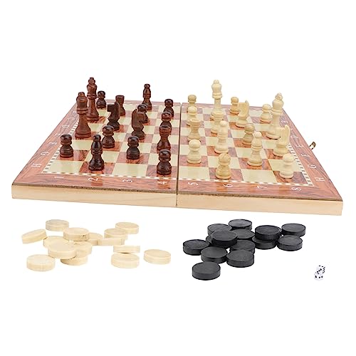 JOINPAYA 1 Satz 3 in 1 Schach Schach Chess Set Schachspiel Pädagogisches Schach Set Schachbrettspiel schachbretter Schachspielzeug für Schach hölzern Brown von JOINPAYA