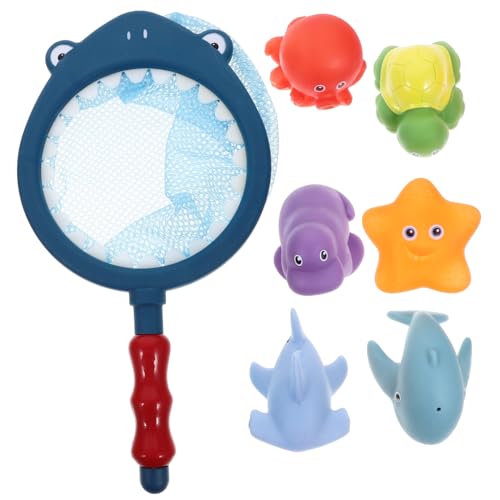 JOINPAYA 1 Satz Angelspielzeug interaktives wasserspielzeug Water Toy Animal-Design wannenrandarmatur duschen Fischernetzspielzeug Badespielzeug für Plastik von JOINPAYA