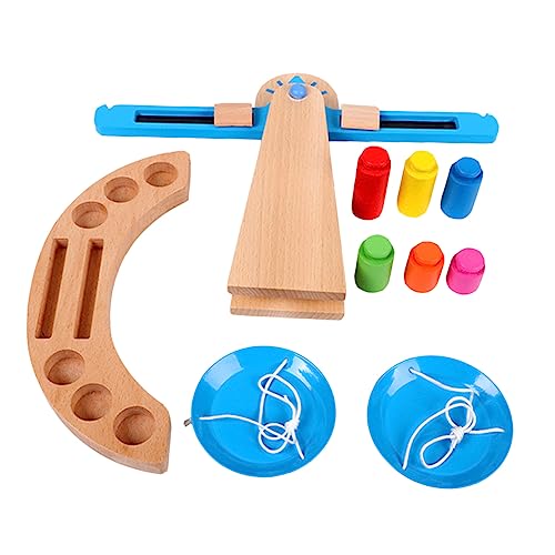 JOINPAYA 1 Satz Balance Balkenwaage Waage Spielzeug Pädagogisches Spielzeug Für Kinder Puzzle-Spielzeug Schmusespielzeug Lernspielzeug Für Kleinkinder Lernspielzeug Aus Holz Hölzern Blue von JOINPAYA