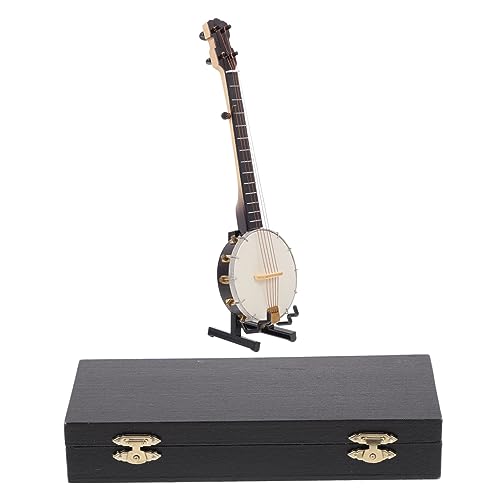 JOINPAYA 1 Satz Banjo-Modell Banjo-Spielzeug Für Kinder Simulationsinstrument Ornament Banjo-instrumentenmodell Miniatur-puppenhauszubehör Banjo-Fall Mini-Banjo Kleine Teile (Kunststoff) von JOINPAYA