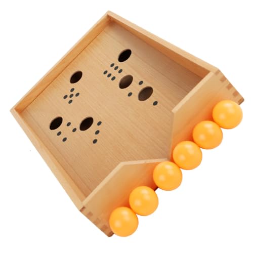 JOINPAYA 1 Satz Blas Box Tischtennis Spielzeug Interaktives Desktop-Spiel Schnelles Sling-Puck-Spiel Blasendes Spiel Schwimmendes Spielzeug Pfeifenspielzeug Entwicklungsspielzeug Hölzern von JOINPAYA