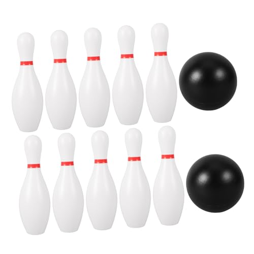 JOINPAYA 1 Satz Bowling Outdoor-Spielzeug für Kinder Ballspiele für die Familie Jumbo Schüsseln Indoor-Ballspiel interaktives Spielzeug sportgeräte für Kinder Educational Toys Plastik Weiß von JOINPAYA