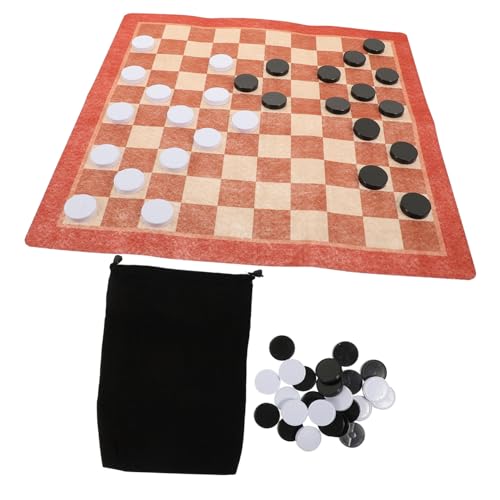 JOINPAYA 1 Satz Brettspiel Spiele Kinderschach Kettendreieck-schachspiel Tragbares Schach Magnetisches Schach Schachbrett Ludo Schach Schachspielbrett Magnetisches Spiel Magnetschach Stoff von JOINPAYA