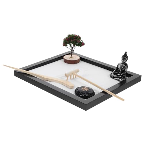 JOINPAYA 1 Satz Buddha Figur deko Buddhismus deko Geist deko feng Shui deko Sandkasten Gartendeko Hause Sandkasten schmücken bastelset Zen-Garten-Set Schreibtisch-Sandkasten-Ornament MDF von JOINPAYA