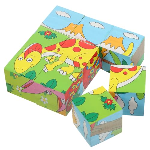 JOINPAYA 1 Satz Cartoon-Puzzle-Spielzeug Montessori-puzzlebrett Tierisches Rätsel Kinder Blockieren Puzzle Pädagogisches Lernspielzeug Puzzle-Spielzeug Für Kinder 3D-blockpuzzle Hölzern von JOINPAYA