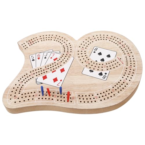 JOINPAYA 1 Satz Cribbage Solitaire reisespiel spielbrett Traditionelles Cribbage-Set Kribbage Karten familienspiel Tisch-Cribbage-Board Tischspiele wiederverwendbares Krippenbrett hölzern von JOINPAYA