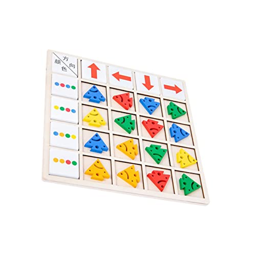 JOINPAYA 1 Satz Denkspiel Pädagogisches kinderzimmerdeko Tischspielzeug ab Jahren Room Decoration Bausteinspielzeug Kinderspielzeug aus Holz hölzern Colorful von JOINPAYA