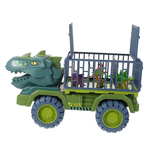 JOINPAYA 1 Satz Dinosaurier Ziehen Auto Zurück Kinderspielzeug Dinosaurier Dinosaurier-autotransporter Dinosaurier-kinderspielzeug Spielzeugautos Abschleppen LKW Bagger Green Plastik von JOINPAYA