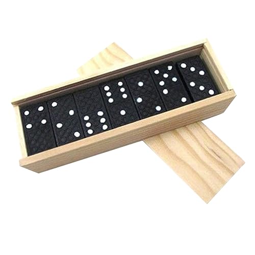 JOINPAYA 1 Satz Domino interaktives brettspiel für familienspiele kinderknallzeug Family Games für die Früherziehung interessantes Kinderspielzeug hölzern Black von JOINPAYA