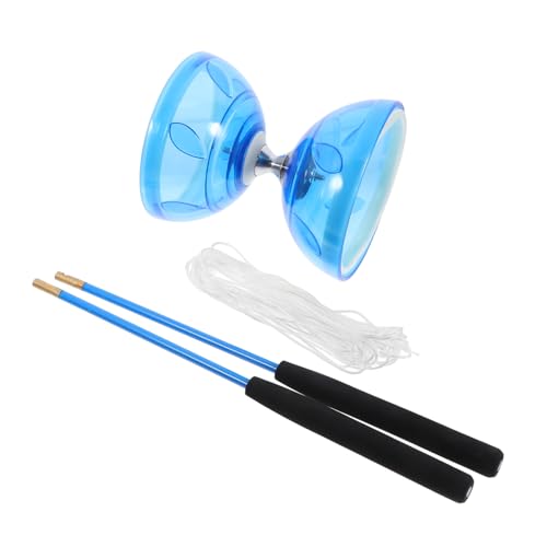 JOINPAYA 1 Satz Doppelköpfiges Diabolo Fitness-Diabolo Netz chinesisches Kinder yoyo diabolo für Kinder Endless Fun Diabolo jonglieren Chinesisches Jo-Jo für Kinder weiches Gummi Blue von JOINPAYA