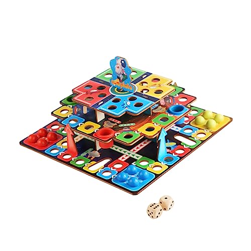 JOINPAYA 1 Satz Dreidimensionales fliegendes Schach Spiele Schach für Schachbrett Toys jucarii pentru copii Kinderbrettspiel Flugschach Brettspielset hölzern Colorful von JOINPAYA