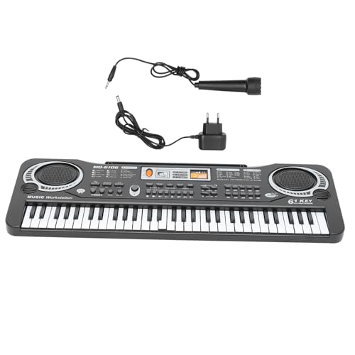 JOINPAYA 1 Satz Elektronische Orgel Für Musikalisches Für Klavierspielzeug Für Klavier Für Kleinkind Musikspielzeug Für E-Piano Mit 61 Tasten Abs Black von JOINPAYA