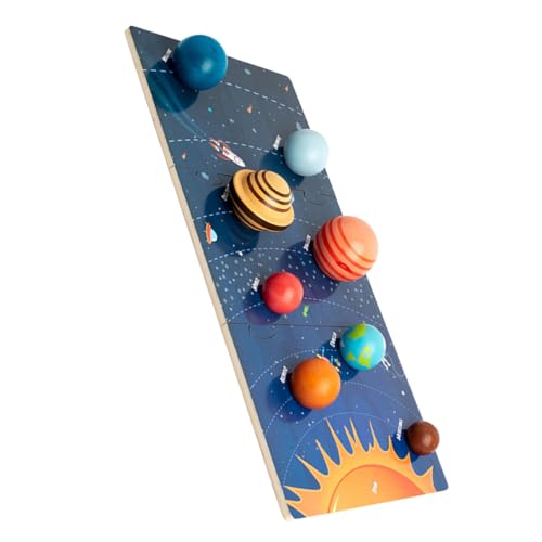 JOINPAYA 1 Satz Erkenntnisrätsel Kinder Puzzle rätselbuch Kinder Toys spatium Planeten Sonnensystem für Kinder Rätsel zum Sonnensystem Spielzeug für Kinder Holzpuzzle für Kleinkinder von JOINPAYA