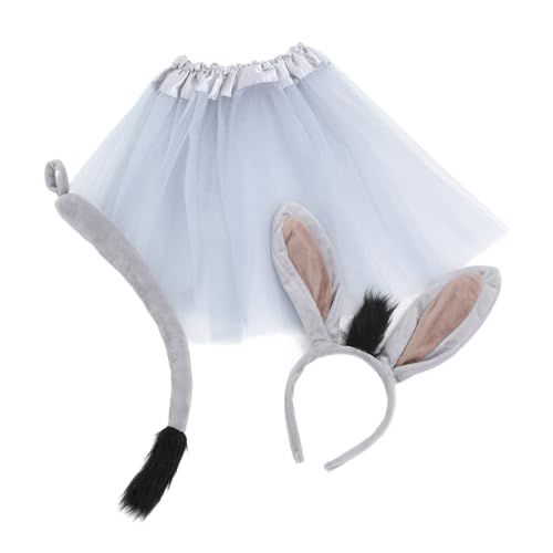 JOINPAYA 1 Set Esel-Stirnband Tutu- -Set Tierkostüm für Halloween Geburtstagsparty Cosplay Jungen und Mädchen Erwachsene von JOINPAYA