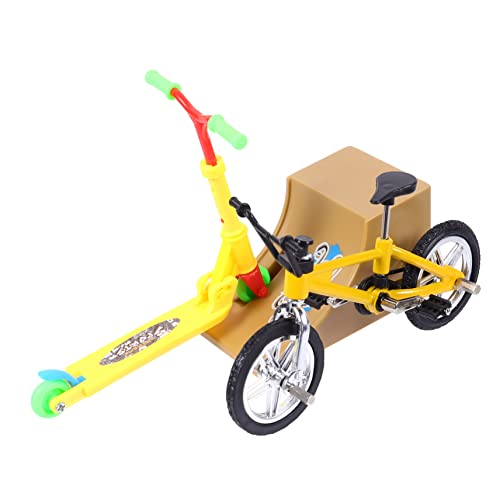 JOINPAYA 1 Satz Fingerrad Finger Fahrradrampe Fingerbike Mit Rampe Lernspielzeug Fingersportspielzeug Fingerscooter Pädagogisches Fingerspielzeug Aluminiumlegierung von JOINPAYA