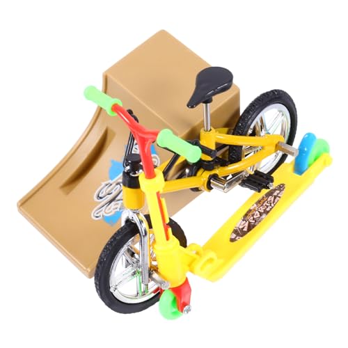 JOINPAYA 1 Satz Fingerrad Fingerbike Mit Rampe Fingerscooter Finger Fahrradrampe Lernspielzeug Zum Stressabbau Pädagogisches Fingerspielzeug Fingersportspielzeug Plastik von JOINPAYA