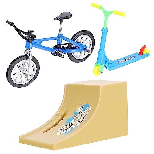 JOINPAYA 1 Satz Fingerrad Mini-Board 1 Brett Miniatur Roller Finger-Skateboard für kinderspielzeug zum Stressabbau Lernspielzeug Aluminiumlegierung Blue von JOINPAYA