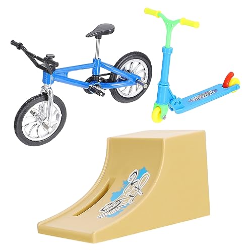 JOINPAYA 1 Satz Fingerrad Sportroller Mini-Board Finger-Skatepark 1 Brett Winziges Finger-Skateboard Roller Für Mini-Fahrrad Miniatur Fingerscooter Aluminiumlegierung Blue von JOINPAYA