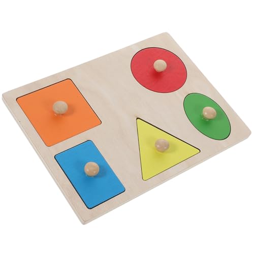 JOINPAYA 1 Satz Form Passendes Spielzeug Vorschulspielzeug Form-stöpsel-Puzzle Lernspielzeug Für Stapelspielzeug Denksportspielzeug Sortierspielzeug Mit Farberkennung Shape-Stapler Hölzern von JOINPAYA