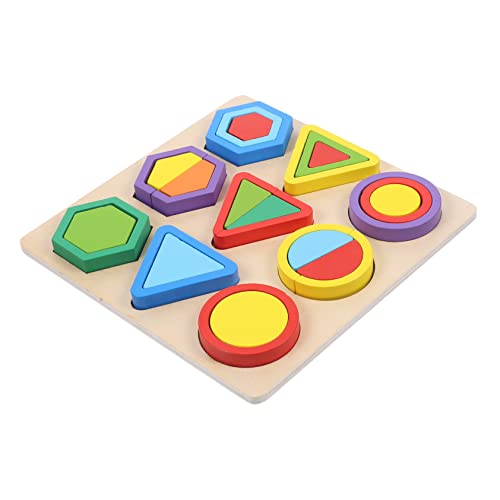 JOINPAYA Geometrische Formen Holzpuzzles Montessori Geometrie Formen Puzzle Für Kognitive Bausteine Aus Lernspielzeug Für Frühkindliche Entwicklung 1 Set Ideal Für Jungen Und Ädchen Ab 1 Jahr von JOINPAYA