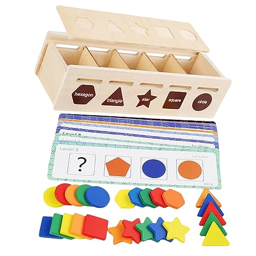 JOINPAYA 1 Satz Formsortierung von Hackschnitzeln lustige Montessori-Spielzeuge Form-Matching-Puzzle Toys Kleinkind Spielzeug Lernspielzeug für Kleinkinder Lernspielzeug aus Holz von JOINPAYA