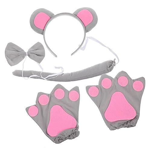 JOINPAYA 1 Satz Foto-Requisiten tierkostüme für Kinder tierhandschuhe faschingkostüme mauseohren Cosplay- -Kostüm Cosplay Fliege Mäusekostüm für Jungen dekoratives Stirnband Stoff von JOINPAYA