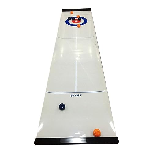 JOINPAYA 1 Satz Freizeitsport Spielzeug Kinder Mini-Spielzeug Curling-Brettspiel Mini-Tischspiele zabawki stymulujące rozwój Educational Toys Lernspielzeug Desktop-Curlingball Weiß von JOINPAYA