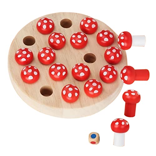 JOINPAYA 1 Satz Gedächtnisschach interaktives kinderspiele Memory Game Speicher Stick logikspiel zum Trainieren des logischen Denkens Kinderspielzeug hölzern rot von JOINPAYA