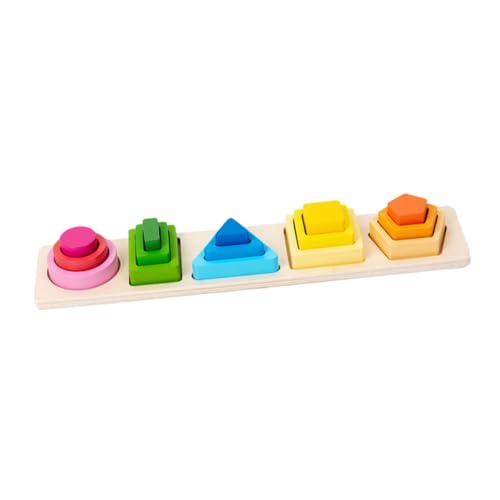 JOINPAYA 1 Satz Geometrie-Puzzle Geometrische Bausteine Geometrisches Blockspielzeug Für Puzzlekleber Puzzlematte Puzzletisch Formenpuzzle Lernen Bauen Holz Colorful von JOINPAYA