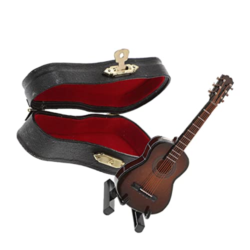 JOINPAYA 1 Satz Gitarrenmodell Kleinkind-Ukulele Mini-Gitarren-Dekor Kinder dekor Klassische Gitarre Classical Guitar Spielzeug Miniatur-Gitarren-Dekor Miniaturdekoration Kupferkabel Coffee von JOINPAYA